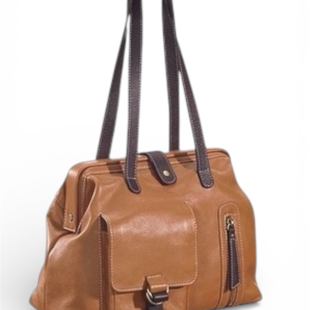NorthStyle Brown Shoulder Bag with Dark Straps - Picture 9 of 10